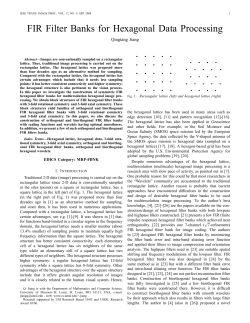 FIR Filter Banks for Hexagonal Data Processing
