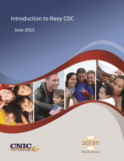 Introduction to the CDC Operating Manual