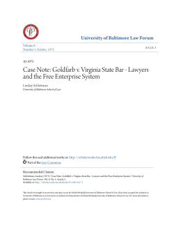 Case Note: Goldfarb v. Virginia State Bar