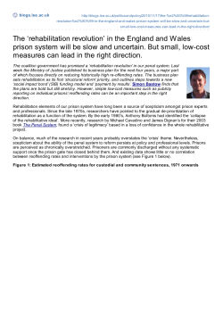 The `rehabilitation revolution` in the England and Wales prison