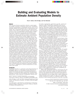 Building and Evaluating Models to Estimate Ambient Population