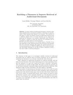 Enriching a Thesaurus to Improve Retrieval of Audiovisual