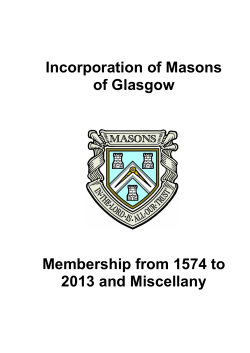 Members of the Incorporation of Masons from 1574 to 2013 with
