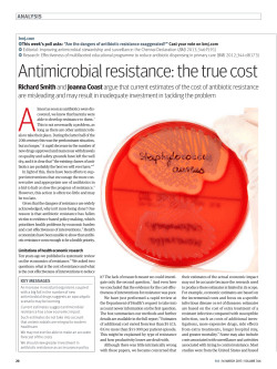 Antimicrobial resistance: the true cost