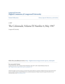 The Colonnade, Volume lX Number 4, May 1947