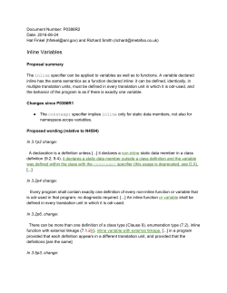 Inline Variables - open-std