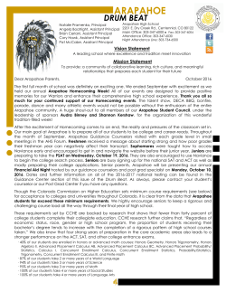October 2016 Drum Beat - Littleton Public Schools
