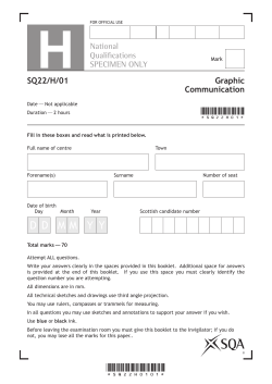 Higher Graphic Communication Specimen Question Paper