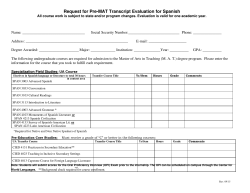 Spanish - Secondary Education
