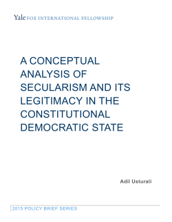 A Conceptual Analysis of Secularism and its Legitimacy in the