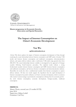 The Impact of Internet Consumption on China`s Economic