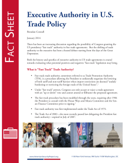 Executive Authority in Trade