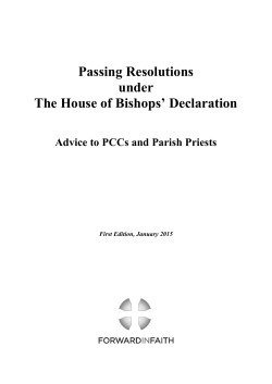 Advice to PCCs and Parish Priests