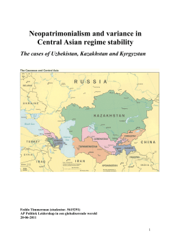 Authoritarian Persistence in Central Asia in 21st Century - UvA-DARE