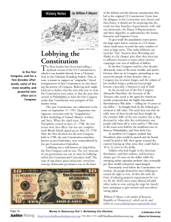Lobbying the Constitution