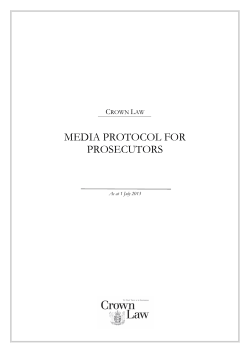 media protocol for prosecutors