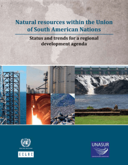 Natural Resources within the Union of South - CEPAL
