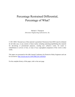 Percentage Restrained Differential, Percentage of What?