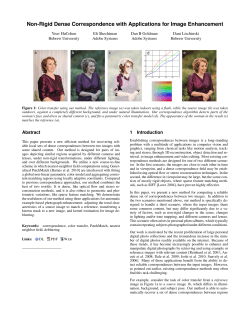 Non-Rigid Dense Correspondence with Applications for Image