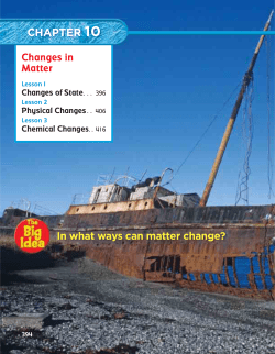 Changes in Matter