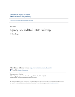 Agency Law and Real Estate Brokerage