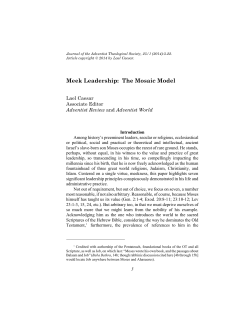 Meek Leadership: The Mosaic Model