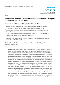 Continuous Wavelet Transform Analysis of Acceleration Signals