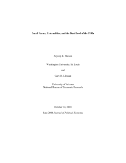 Small Farms, Externalities, and The Dust Bowl of the