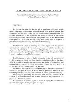 draft Declaration of Internet Rights