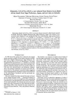 Kimuraite, CaYr(CO)4.6H2O, a new mineral from fissures in