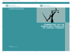 Commentary on the Bangalore Principles of Judicial Conduct
