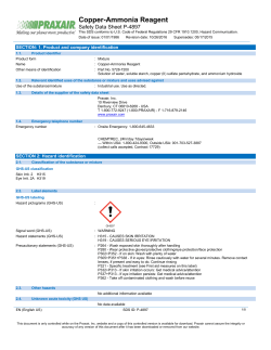 Copper-Ammonia Reagent Solution SDS P4897