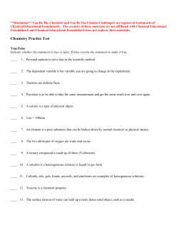 Chemistry Practice Test