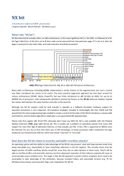 NX bit - index