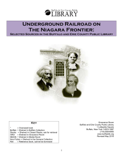 Underground Railroad on the Niagara Frontier
