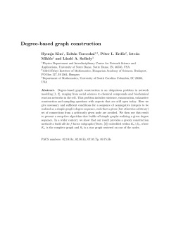 Degree-based graph construction