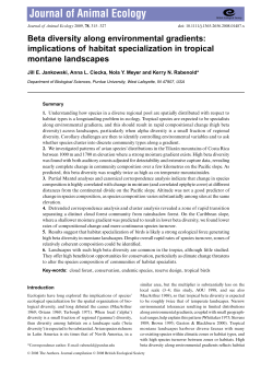 Beta diversity along environmental gradients: implications of habitat