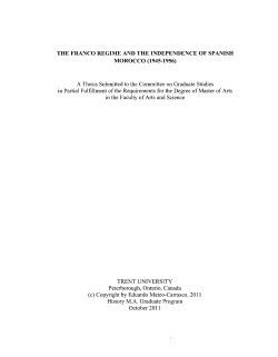 The Franco Regime and the Independence of Spanish Morocco