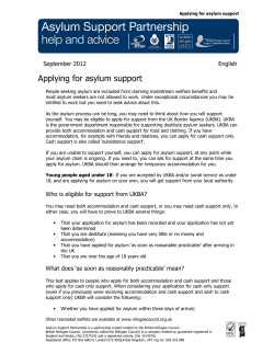 Applying for asylum support