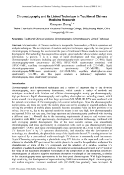 Chromatography and Its Linked Technique in