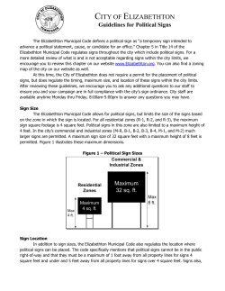 Guidelines for Political Signs