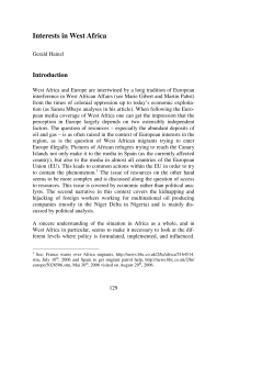 Interests in West Africa