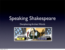 Deciphering Archaic Words