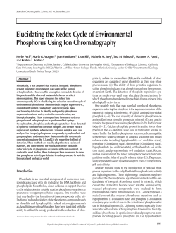 Elucidating the Redox Cycle of Environmental Phosphorus