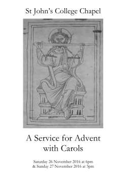Advent Carol Service 2016 - St John`s College, Cambridge