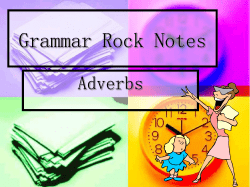 Grammar Rock Notes