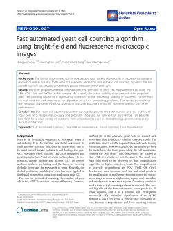 Fast automated yeast cell counting algorithm using bright