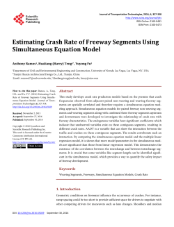 Estimating Crash Rate of Freeway Segments Using Simultaneous