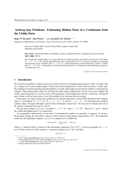 Iceberg-type Problems: Estimating Hidden Parts of a Continuum