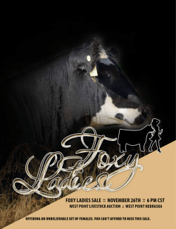 foxy ladies sale :: november 26th :: 6 pm cst